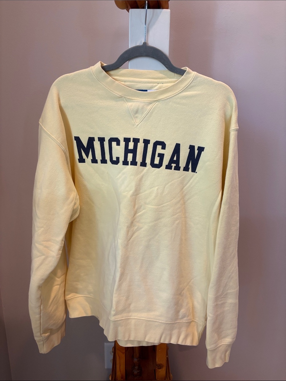 Gear For Sports Pale Yellow Michigan Crewneck Sweatshirt